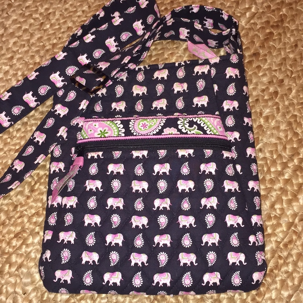 Vera Bradley Crossbody in Pink Elephants